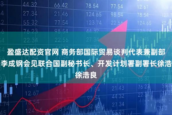 盈盛达配资官网 商务部国际贸易谈判代表兼副部长李成钢会见联合国副秘书长、开发计划署副署长徐浩良